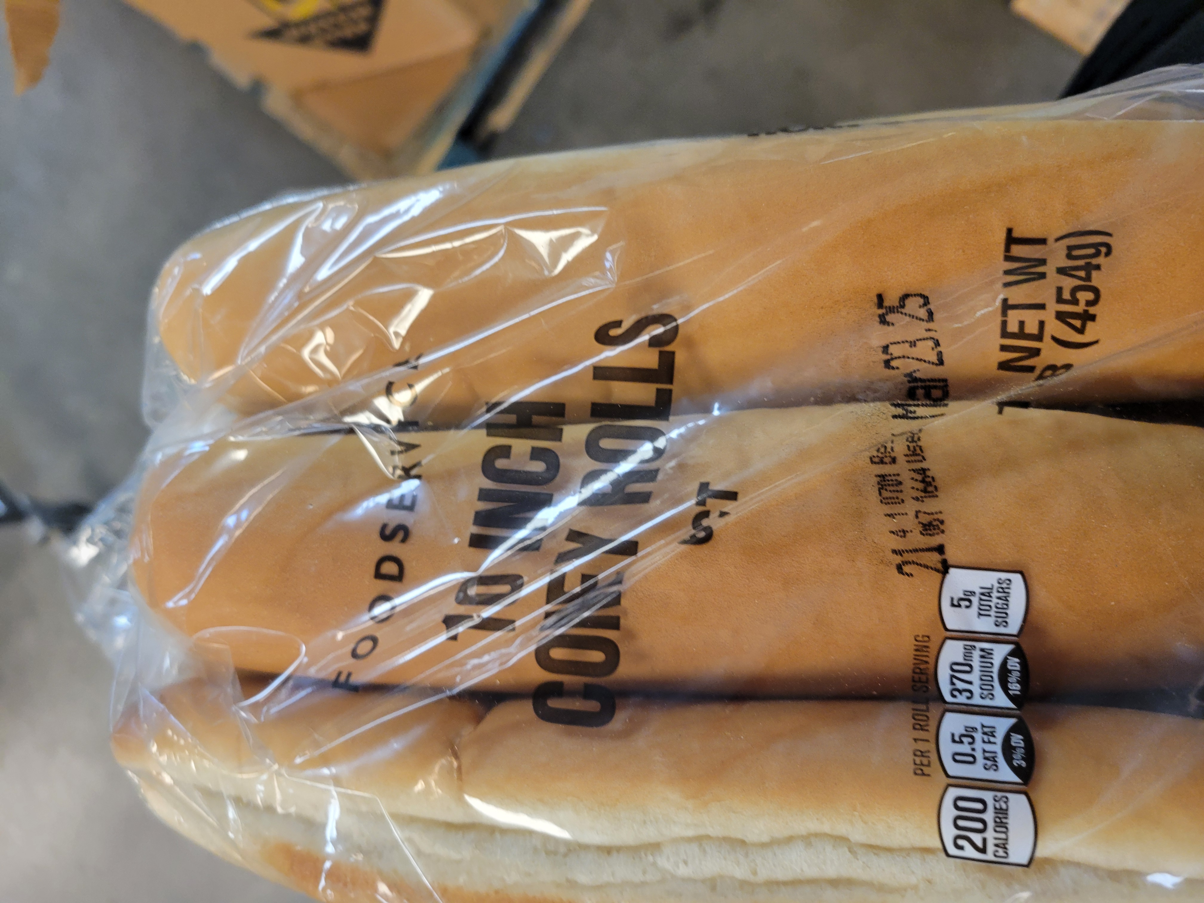 Bag of coney rolls.